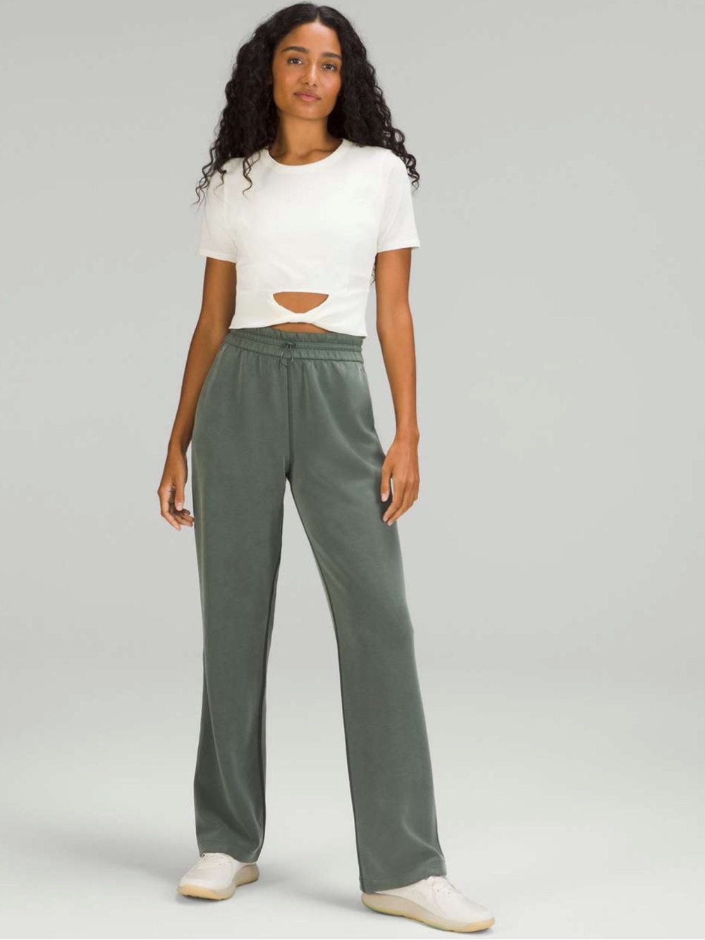 Lululemon Softstreme High-Rise Pant Smoked Spruce Green, Size 12 W5EGTS